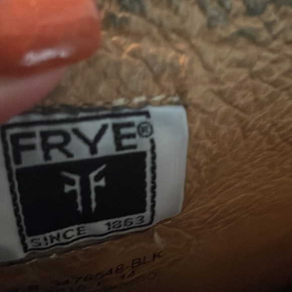 Frye boots black and distressed lots of silver buckle some snaps - Picture 6 of 6
